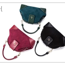 От H женская сумка из натуральной кожи, сумка на плечо из пельменей, Замшевая сумка-стрела, Сумка с верхней ручкой, сумка через плечо, Большая вместительная сумка для покупок