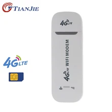 TianJie 4G Wifi роутер 4G FDD TDD Автомобильный USB модем небольшая палка беспроводной переносной модем Мобильная беспроводная точка доступа Широкополосный USB Wi-Fi ключ