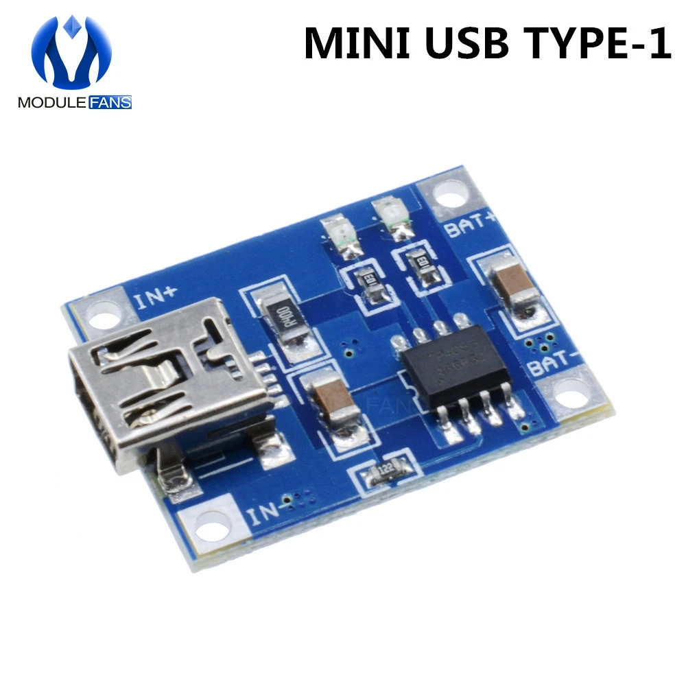 5 шт./компл. type-c/Micro/Mini USB 5V 1A 18650 TP4056 модуль зарядного устройства литиевой батареи зарядная плата двойной функции 1A li-ion