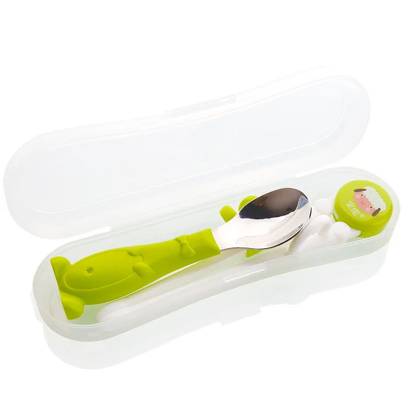 Baby Feeding Spoon Chopstick Toddlers Infant Training Tableware set (7)