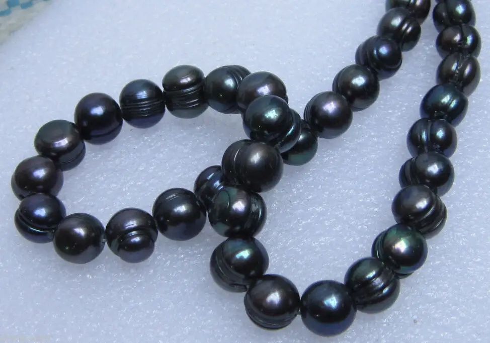 

FREE SHIPPING>>>@@ > NOBLEST RARE NATURAL 11-13MM SOUTH SEA BLACK PEARL NECKLACE ^^^@^Noble style Natural Fine jewe &
