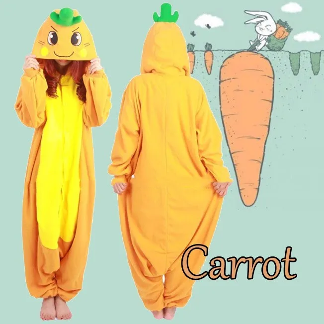 

Anime Carrot Party Cosplay Costumes Adult Unisex Onesie Women Men Novelty Baggy Jumpsuits Sleepwear Plus Size