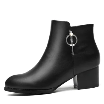 

Fashion women's boots thick with pointed bare boots large size women's shoes drop shipping accepted high quality 2019