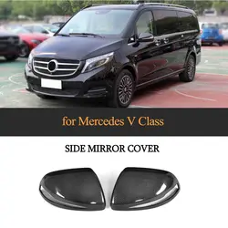 Боковые зеркальные крышки для Mercedes-Benz V-Class V220d V250 2018-2016 карбоновые зеркальные крышки заднего вида