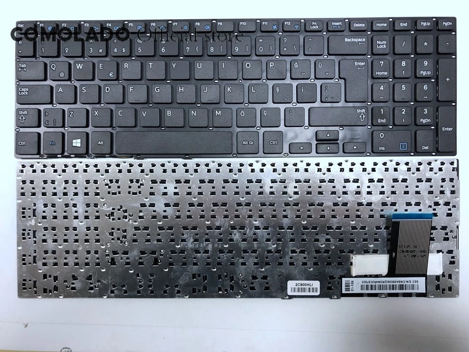 TR Turkish Laptop Keyboard for Samsung 370R5E 370R5V NP370R5V 510R5E 450R5E 450R5V black TR Layout -1