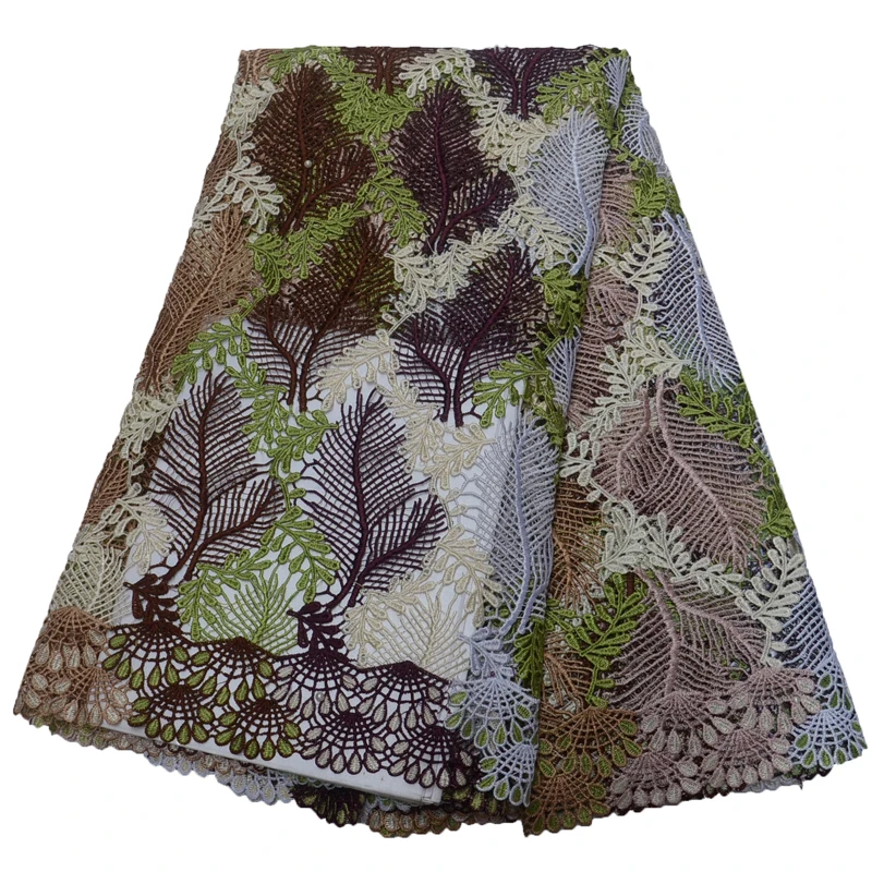 

2019 Latest Design African Lace Fabric Embroidered Nigerian Laces Fabrics Hot Selling French Mesh Lace Fabric For WomenHX1521-2