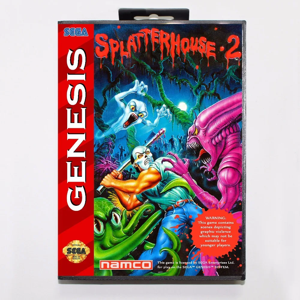 Игровой картридж Splatterhouse 2 16 бит игровая карта MD с розничной коробкой для Sega Mega Drive