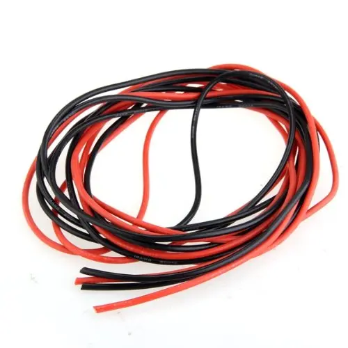 

WSFS Hot 2x 3M 14 Gauge AWG Silicone Rubber Wire Cable Red Black Flexible