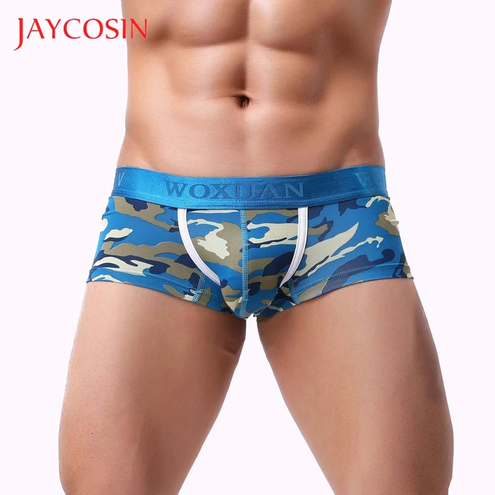 JAYCOSIN мужские модные трусы шорты мягкое нижнее белье с мешочком камуфляжный принт