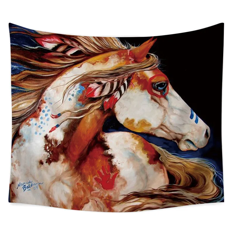 230x180 см животное лошадь Печатный настенный большой Зебра гобелен домашний декоративный постельное белье лето пляж закрытый купальник одеяло коврик - Цвет: 6