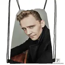 Пользовательские Tom_Hiddleston_Cannes@ 03-походная сумка на шнурке милый рюкзак для детей(черная спинка) 31x40 см#180611-01-36