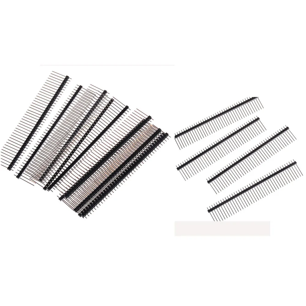 10PCS  1x40P Single Row Male Breakable Same Length Golden Pin 19mm/21mm 2.54mm Pin Header Connector
