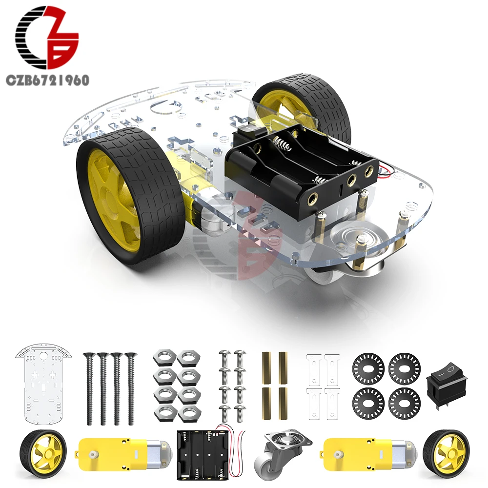 **Hobby Components UK** Smart Robot Car Chassis Kit with speed encoder wheels 