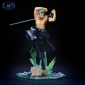 

(LONSUN)Anime One Piece Roronoa Zoro Figurine Boxed 19cm Pvc Action Figure Toy Classic Model Toys Collectible Brinquedos