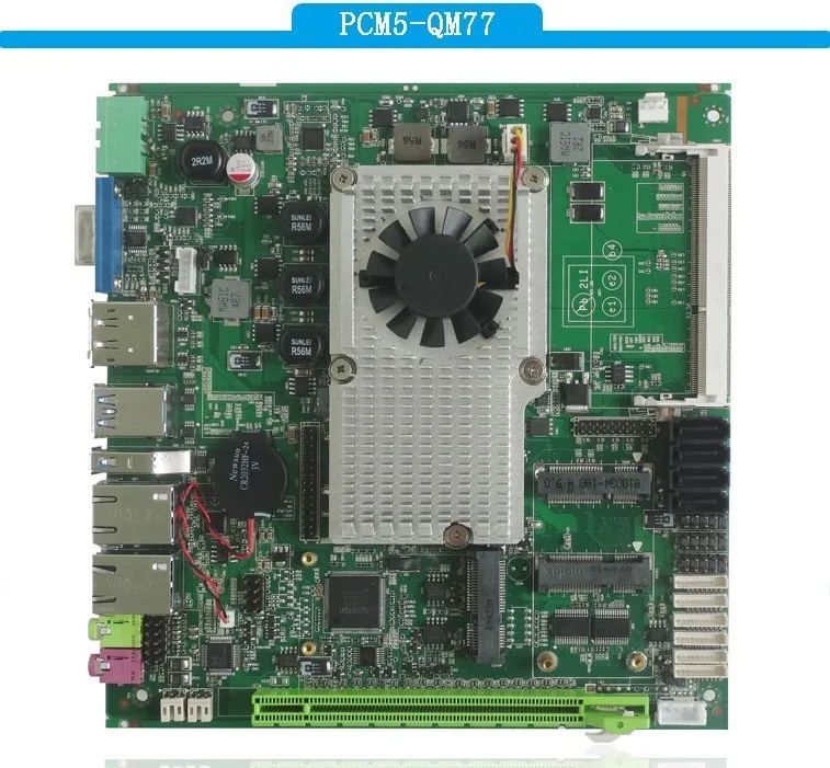 170*170 Mini ITX Промышленная материнская плата с поддержкой DDR3+ Mini Pcie слот+ rPGA 988 розетка модель PCM5-QM77