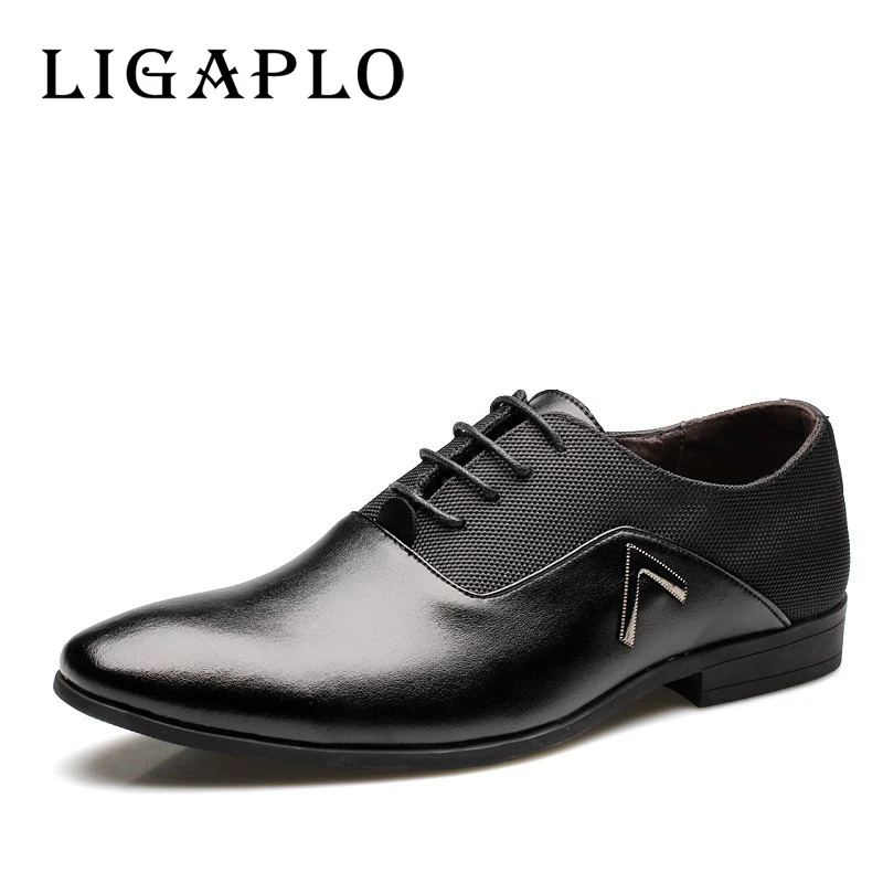 High Quality Men Oxfords Shoes British Style Carved Genuine Leather