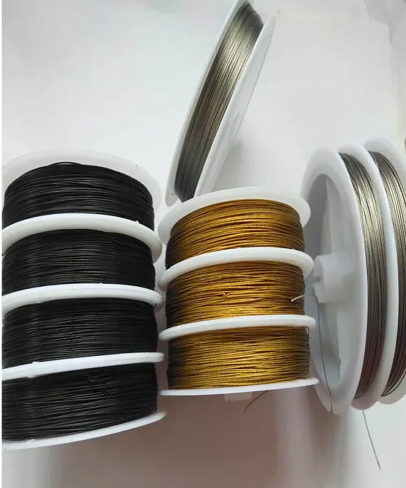 Batch 10rolles Flexalon Bead Stringing Wire, Sterling Silver Plated, Nylon Coated, Stainless