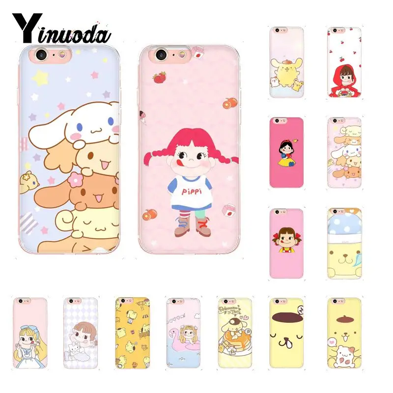

Yinuoda Sanrio pom pom purin lovely cartoon girl Colorful Cute Phone Case for iPhone 8 7 6 6S Plus X XS MAX 5 5S SE XR 10 Cover