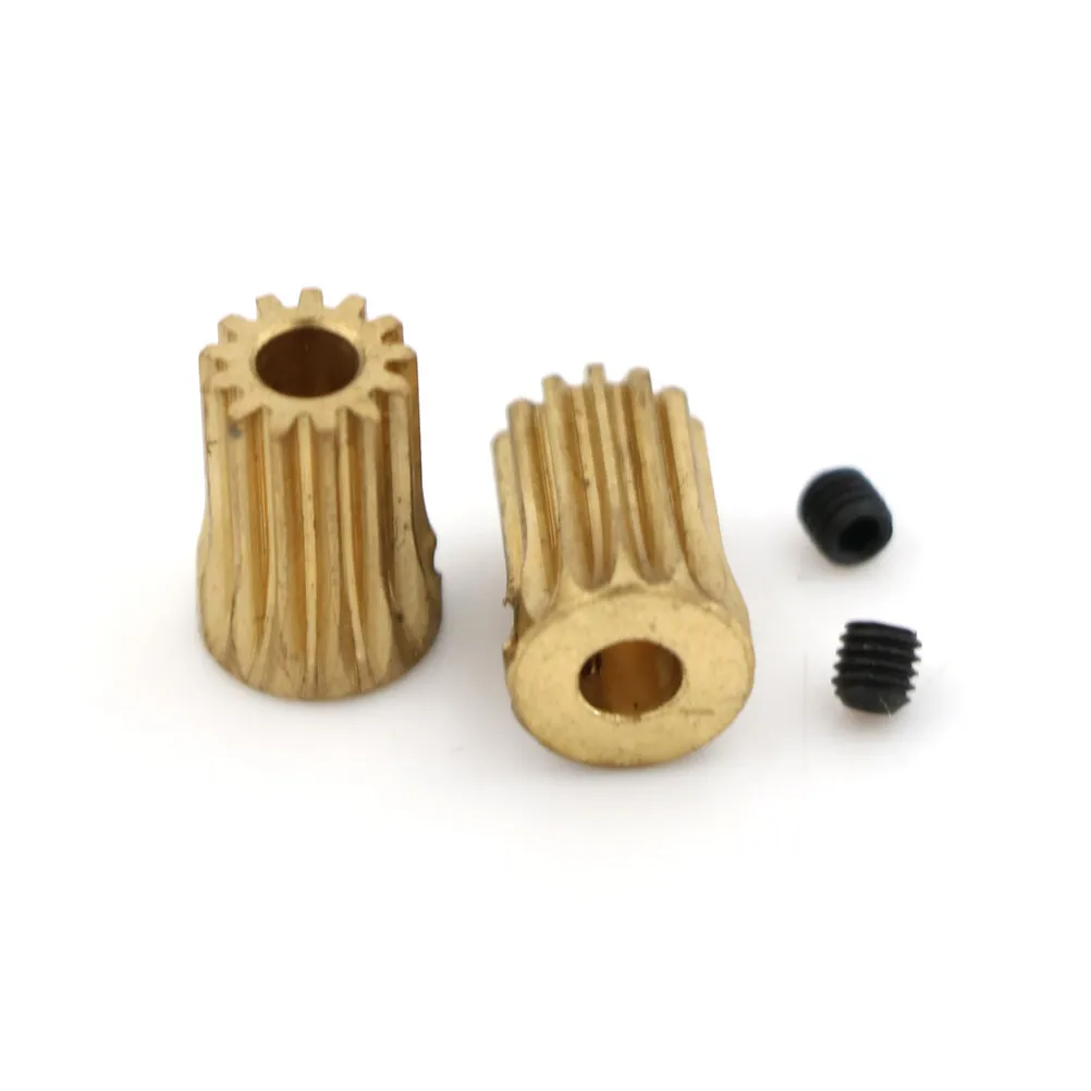 

2pcs/lot Gold 13T Motor Gear for 3.5 mm mian shaft Trex 450 Helicopter Modulus:0.5