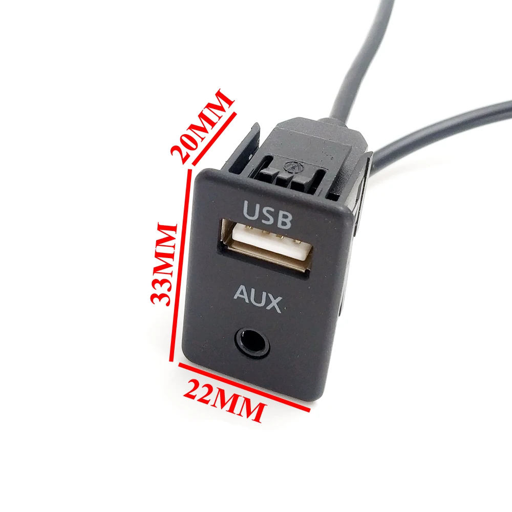 Biurlink Универсальный Автомобильный 2RCA AUX USB разъем для приборной панели с