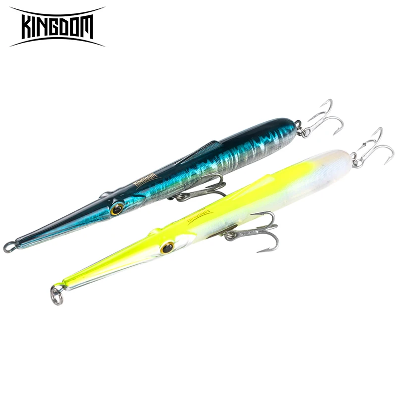 

Kingdom Stylo Needle Fishing Lures 205mm 130mm Stickbait pencil Hard Baits Good Action Wobblers skipping garfish sphyraena pesca