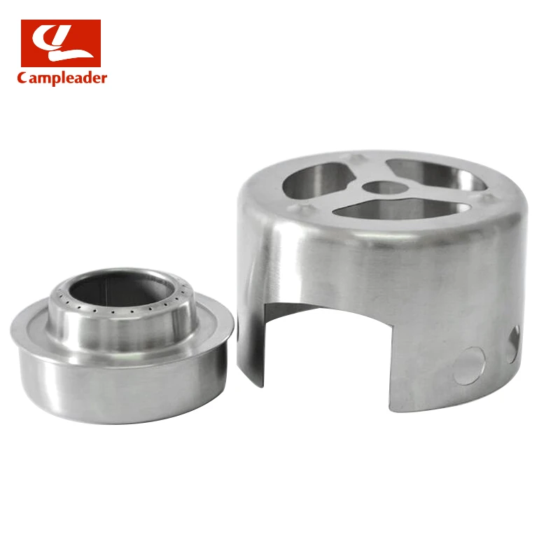 

Outdoor Picnic Stove Liquid Solid Alcohol Stainless Steel Portable Camping Small Round Alcohol Stove with Cover CL197