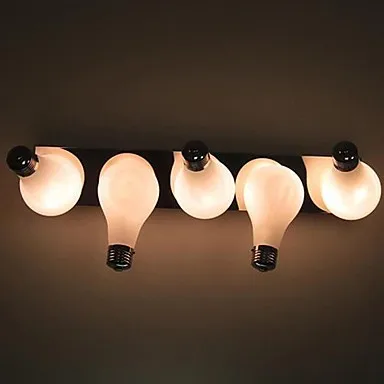 riparo della parete semplice e moderno artistico bagno led specchio lampada luce con 5 luci