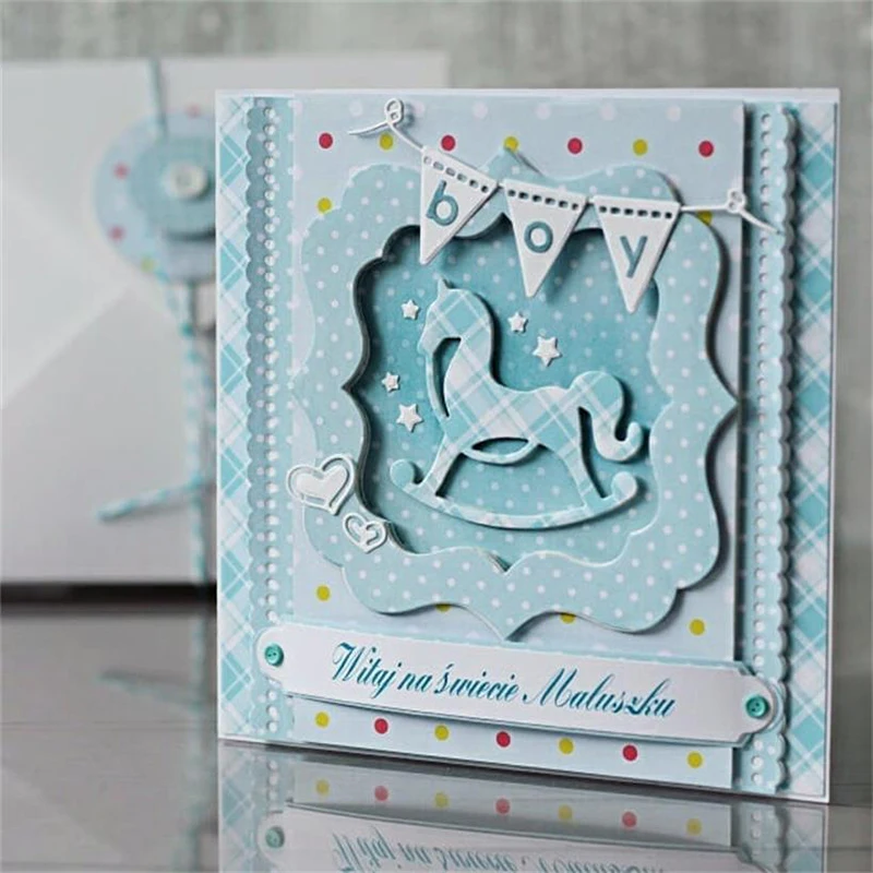 

JC Metal Cutting Dies for Scrapbooking Craft Toy Horse Stencil Folder Paper Cut Dies DIY Card Making Model Decoration 2019 Die