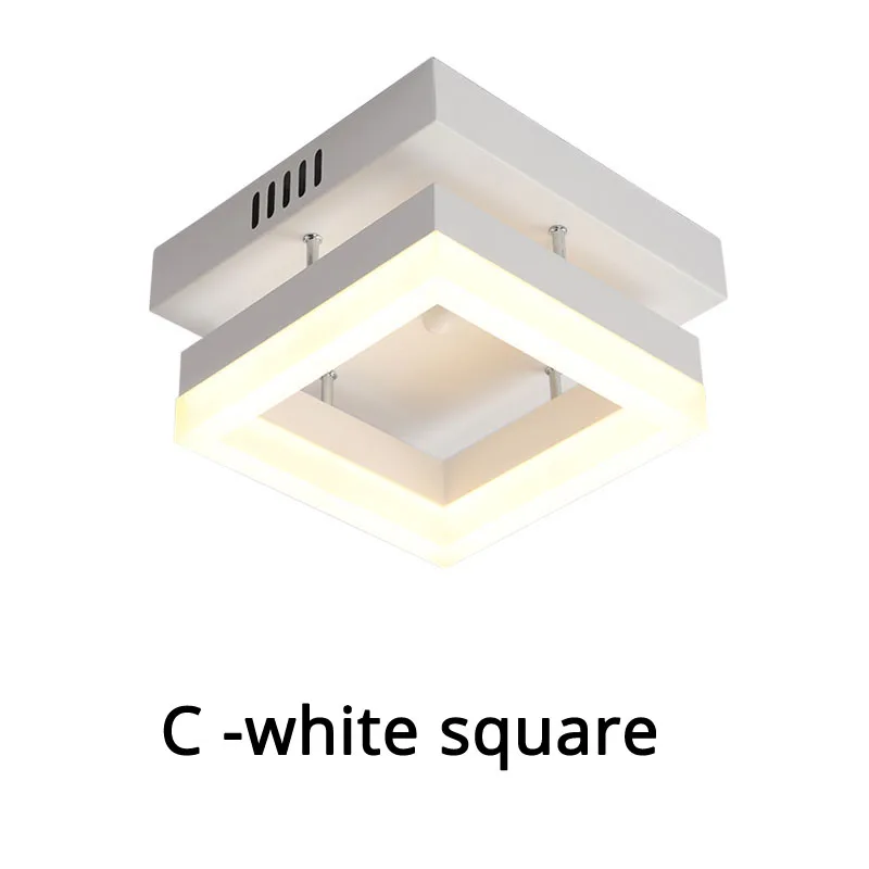 Потолочный светильник, Современная LED-лампа для освещения коридоров для ванной комнаты, гостиной, Круглый квадратный светильник, домашние декоративные светильники, Прямая поставка - Цвет корпуса: C square 8017