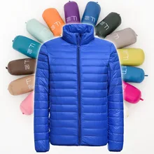 Winter Fashion Brand Ultra Light Duck Down Jacket Men Stand Collar Streetwear Feather Coat Packable Waterp Warm Men Clothing