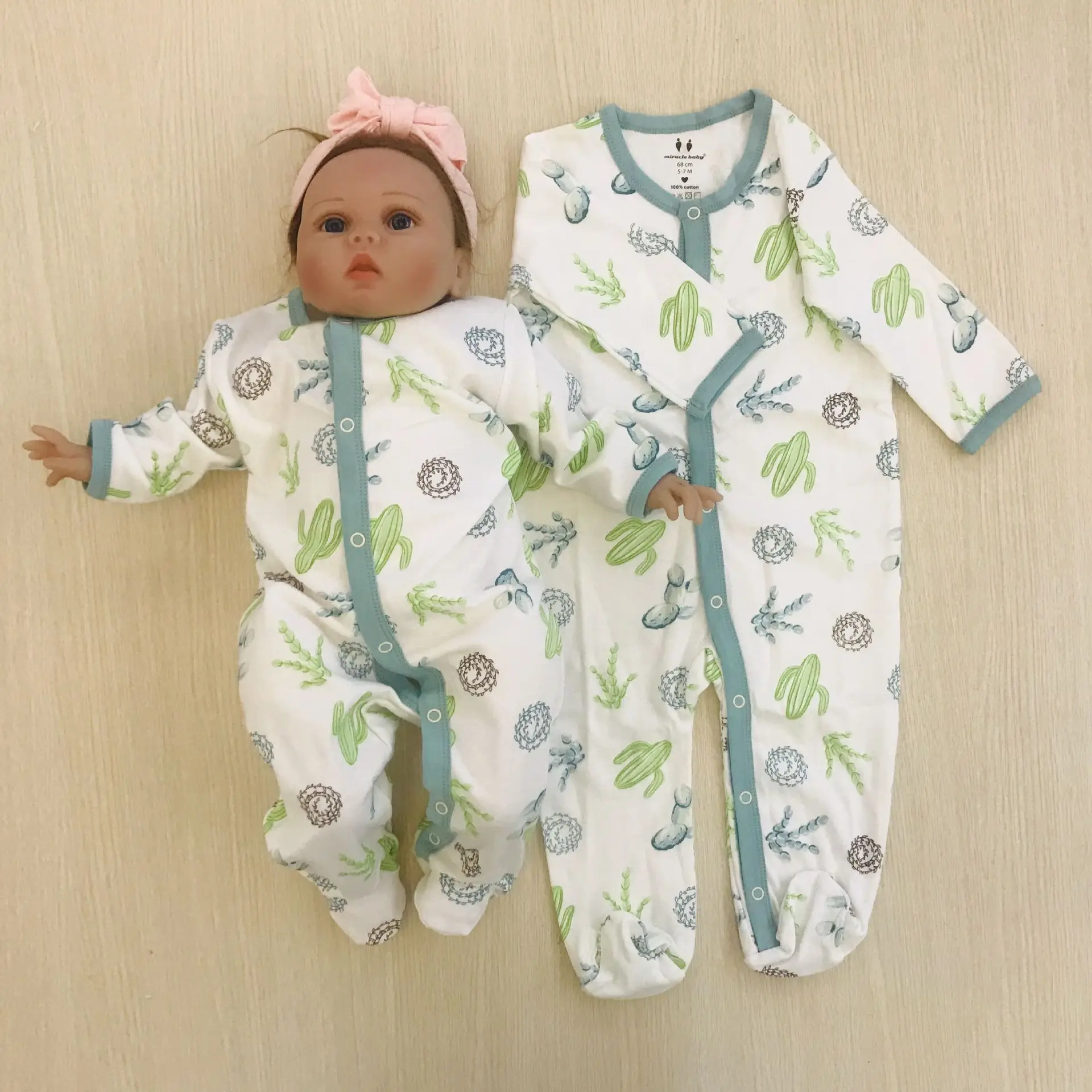 Комбинезон для новорожденных из чистого хлопка, дышащий костюм с длинными рукавами для малышей Детские пижамы, ночная рубашка для малышей