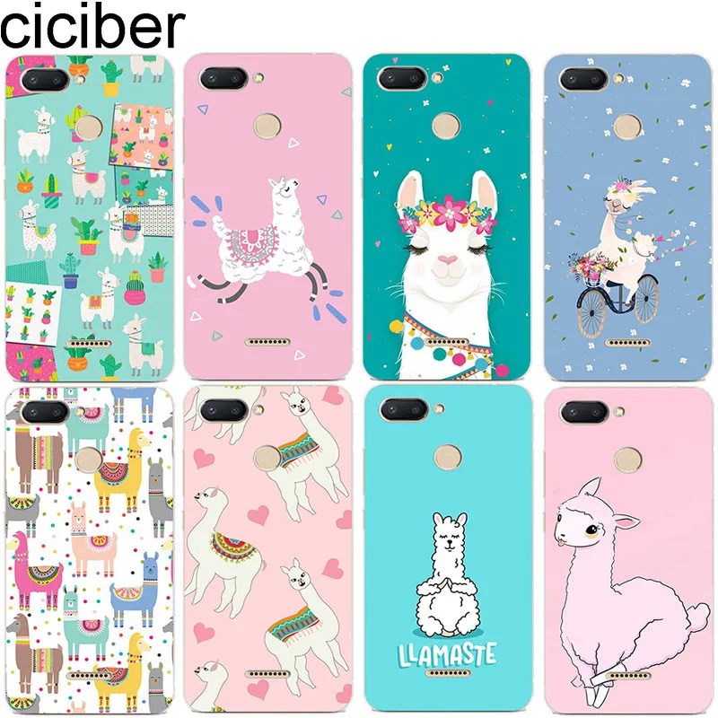 

ciciber Llama Alpaca for Xiaomi Redmi 6 5 4 3 A X S Plus Pro S2 Phone Cases for Redmi Note 7 6 5 4 3 X A Pro Soft TPU Back Cover