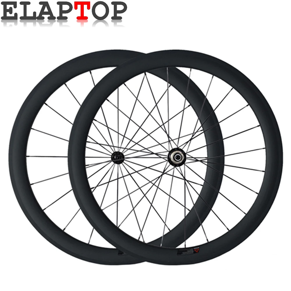 

Factory Sales ELAPTOP Super light Cycling Carbon Wheels 50mm Profile Clincher Road Carbon Wheelset 23mm Width Powerway R13 Hub