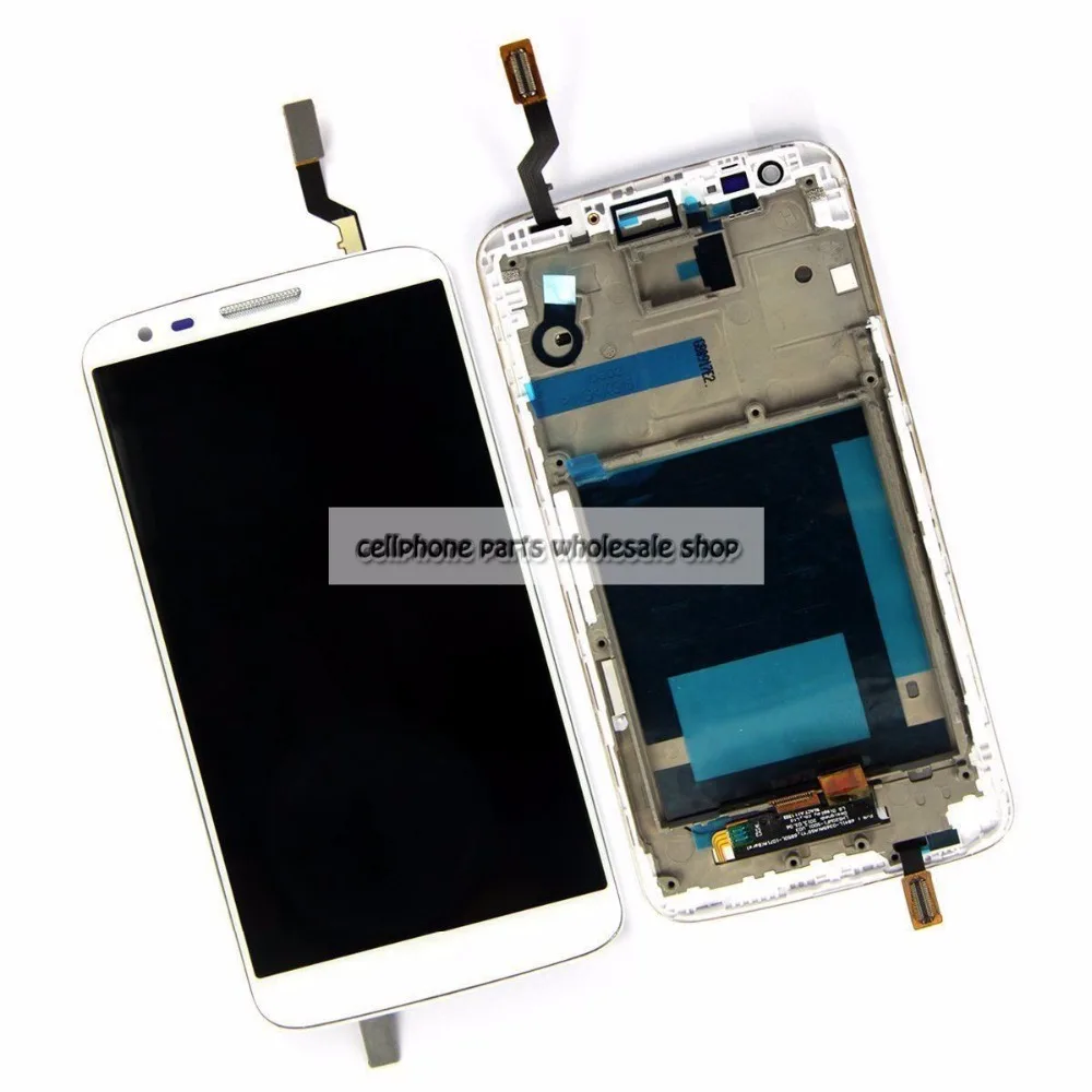 ЖК дисплей с дигитайзером сенсорного стекла и рамкой в сборе для Lg G2 D800 D801 F320