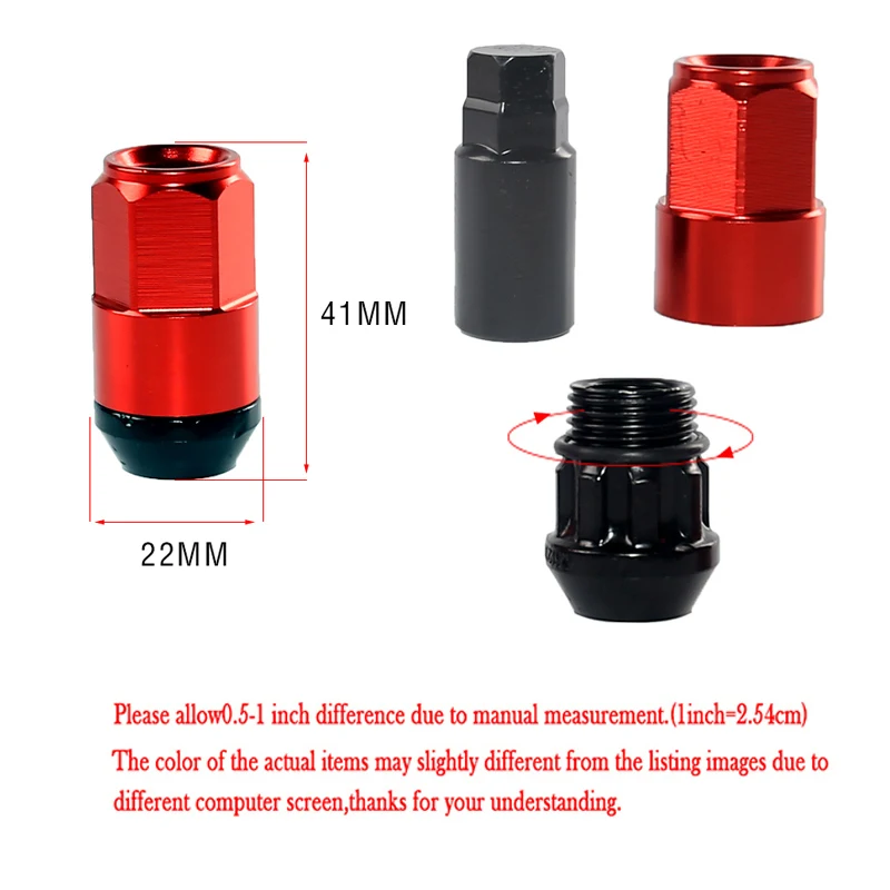 Продукт 20 шт. набор M12X1.5 и M12X1.25 шипами Расширенный 41 мм алюминиевый и Железный тюнер наконечники колеса/диски