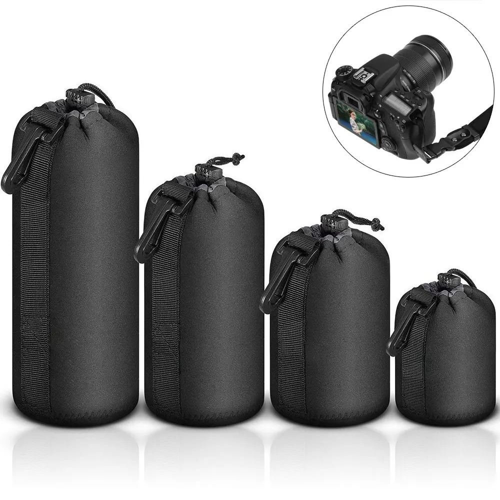 Neoprene Universal Camera Lens Prevent Damage Bag DSLR/SLR Lens Carrying Storage Protector Case