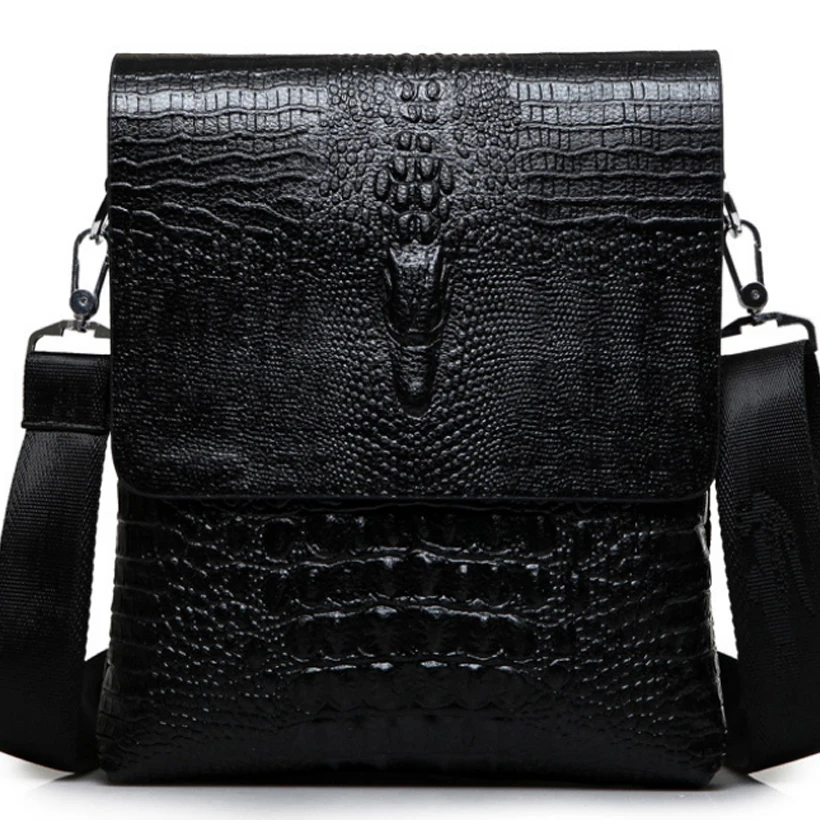 

luxury fashion briefcase men bag notebook crocodile messenger leather laptop bag case brand bags 2019 new men messenger bags
