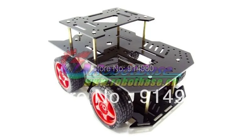 

DIY DC Robot For Arduino motor 4 wd light type mobile platform car electronic design contest four wheel drive