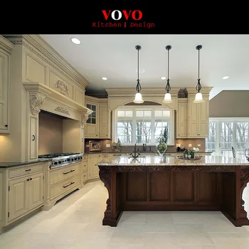 

Solid wood rustic kitchen cabinets