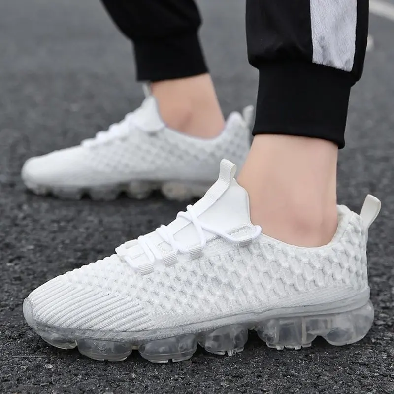2019 Summer New Low-cut Men's Sneakers Breathable Low Heel Lace Casual Shoes Male Fashion Mesh White Kanye West |