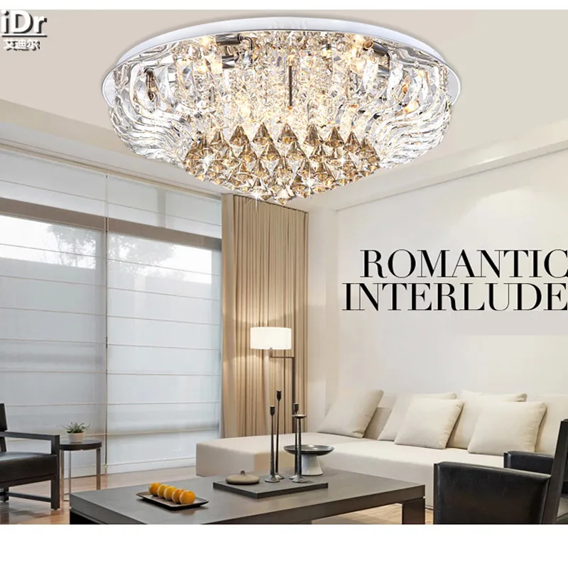 

Round LED crystal lamp modern minimalist living room lamp bedroom lamp decorated luxury restaurant Ceiling Lights Rmy-0100