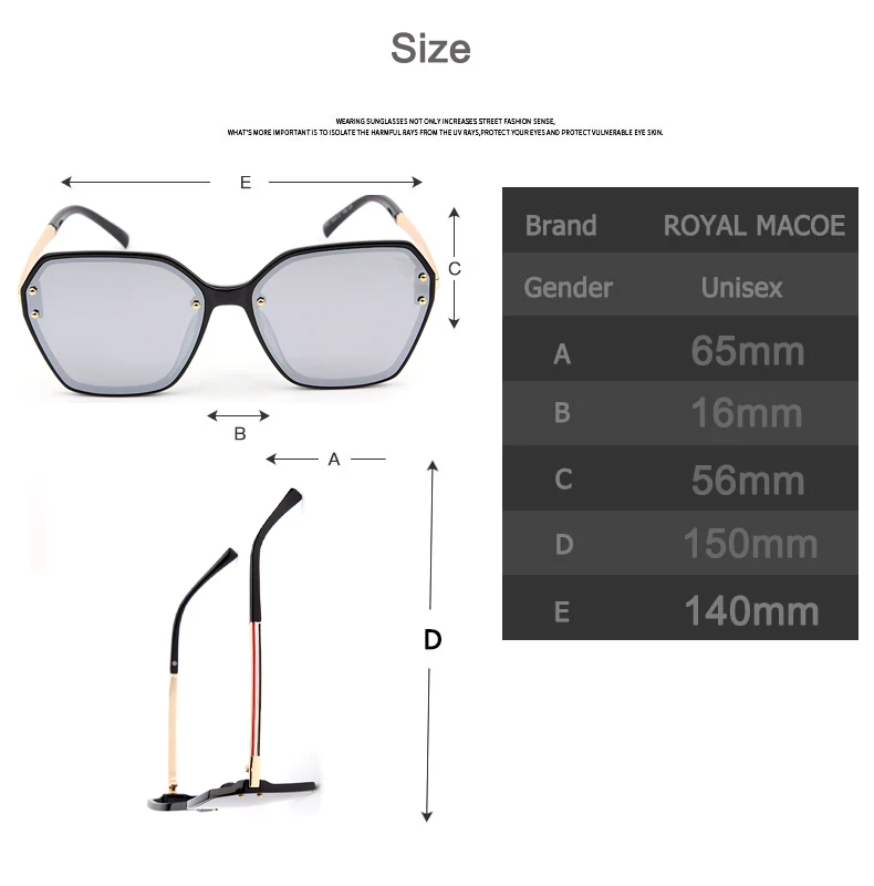 Королевские солнцезащитные очки MACOE с шестигранной оправой, дизайн, поляризационные солнцезащитные очки для женщин с защитой от уф400 лучей