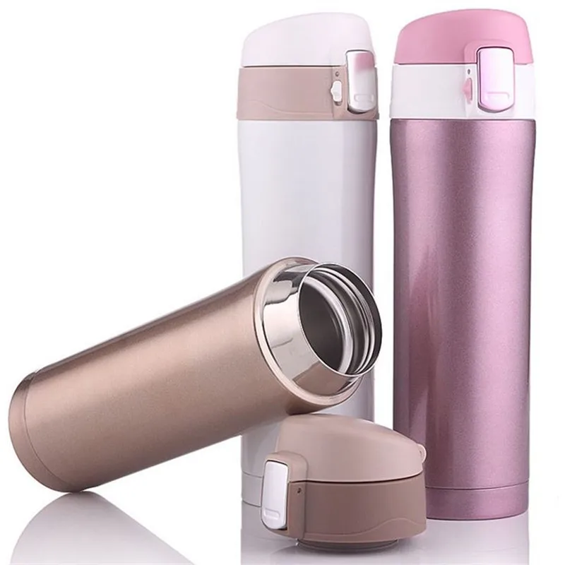 

hot 500ml BPA FREE Insulated Vacuum Flask sports outdoor auto my Water Bottle Stainless Steel Thermos Cup Travel TEA coffee Mug