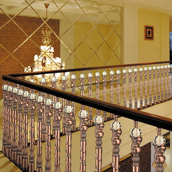 European Design Clical Aluminum Stair Railing Antique Red European Design Clical Aluminum Stair Railing Antique Red Plating Fence