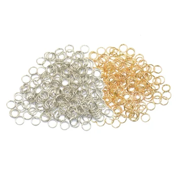 

400 Piece Metal Double Loop Hoop Split Open Jump Ring Key Rings Jewelry Findings 6mm