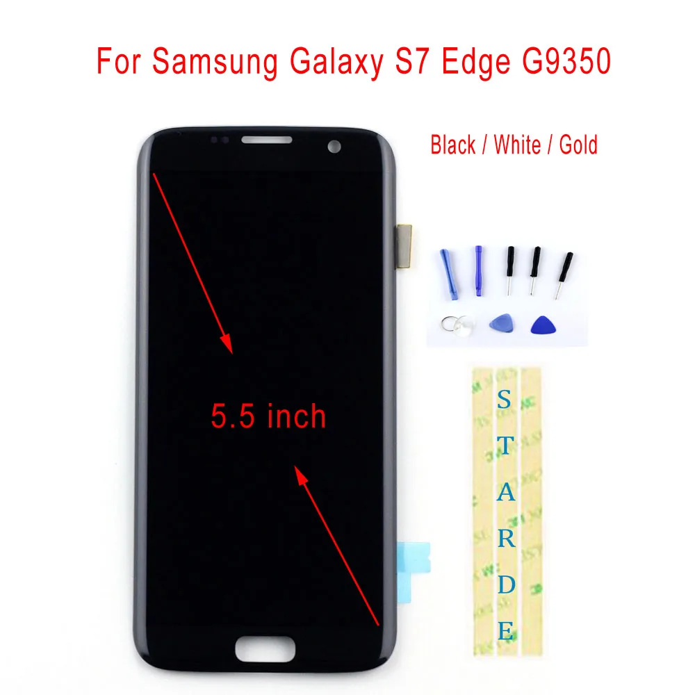 Сменный ЖК-дисплей STARDE для Samsung Galaxy S7 Edge G9350 с сенсорным экраном дигитайзер в сборе