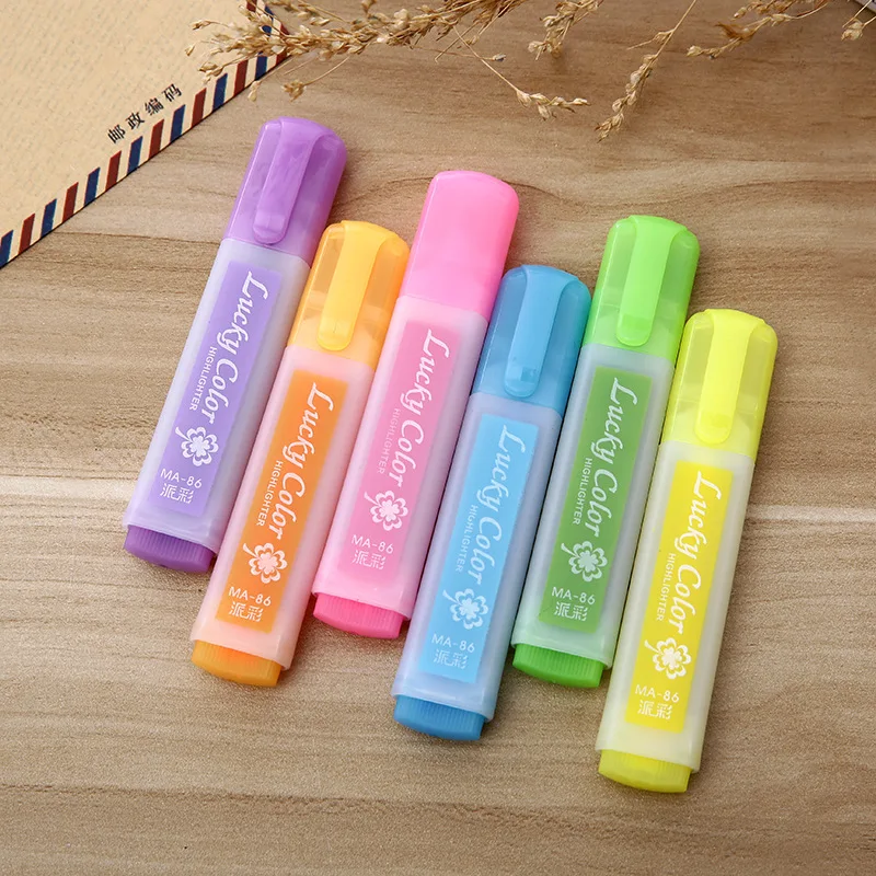 

New Student Gifts Learning Stationery Cute Colorful Highlighter Office supplies Watercolor pen
