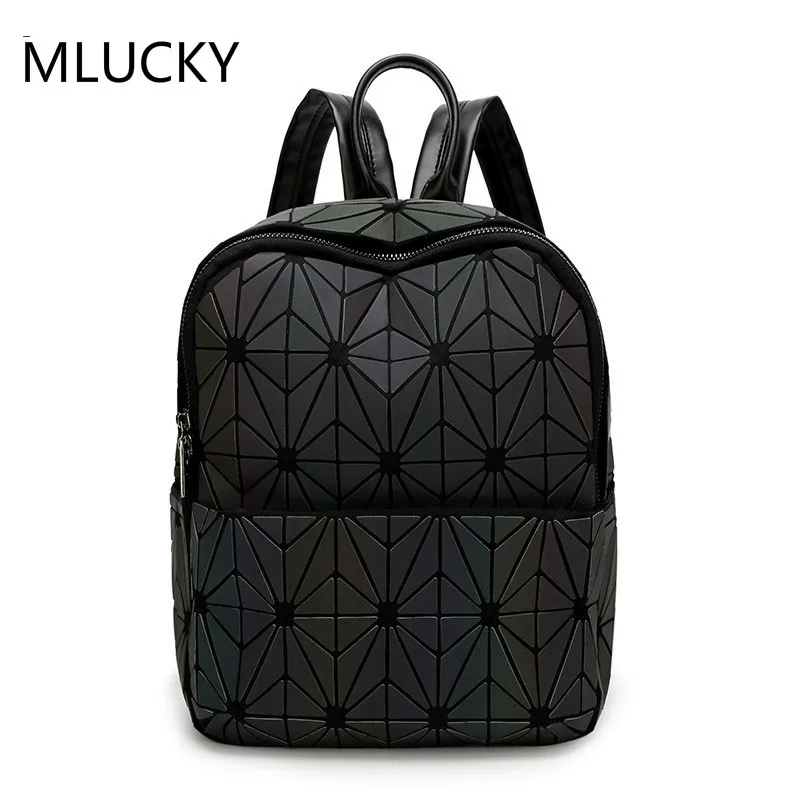 MLUCKY 2018 New Diamond shaped Backpack Women Round Bag Fashion