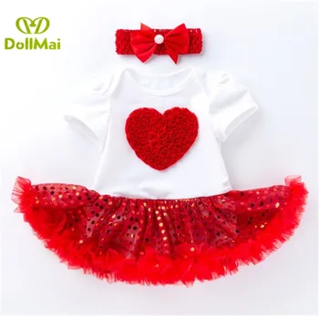 

Baby girl dress red Sequin Short-sleeved festival princess dress for newborn baby 0-2years vestido infantil kids clothes