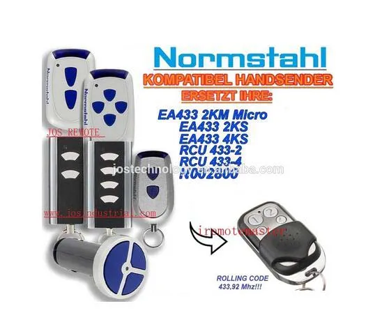 

NORMSTAHL EA433 2KM Micro,EA433 2KS,EA433 4KS,RCU 433-2,RCU 433-4,NOO2800 remote replacement
